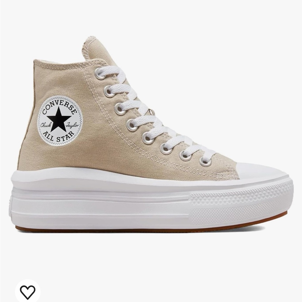 Converse Chuck Taylor All Star High Top Sneakers in Beige and White